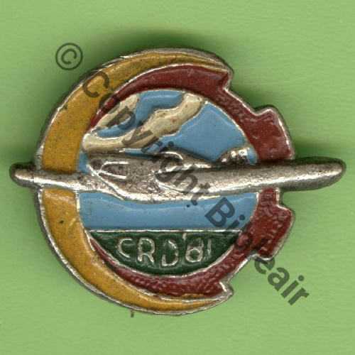 NH Cie Rav Dep 81 ARTISANAL peint Croissant ORANGE Eping bascule Dos brut Metal lourd type Ceylan Src.Y.GENTY 60Eur(x2) 